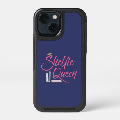 Book Lover Shelfie Queen Pink and Blue iPhone 13 Mini Case