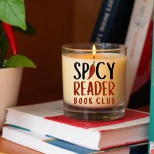 Book Lover Spicy Romance Reader Typography Gift Scented Candle