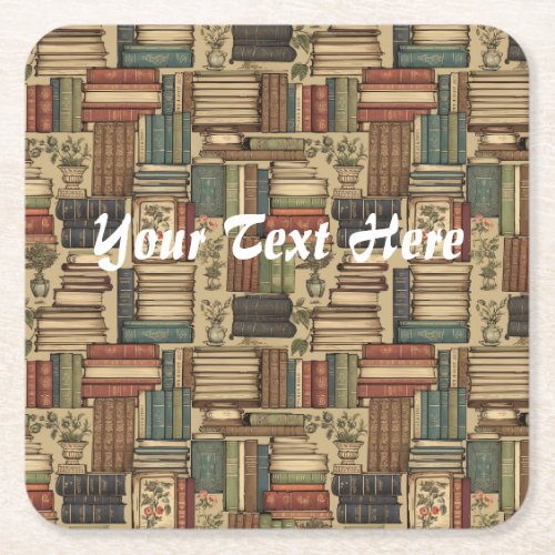 Book Lover   Square Paper Coaster