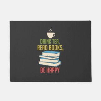 Book Lover - Tea Books Happy Doormat