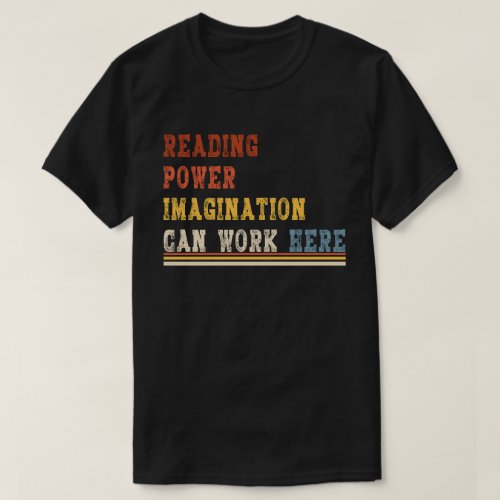 book lover tee reading power imagination man women