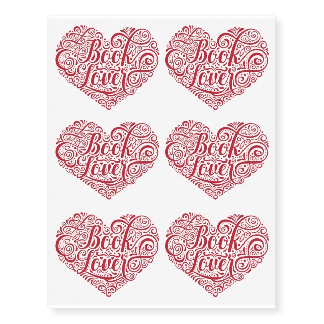 Book Lover Temporary Tattoos (Front)