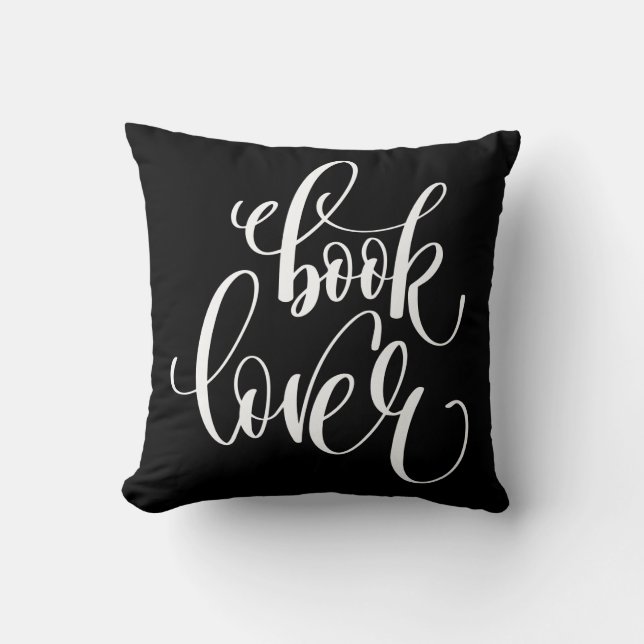 Book Lover Throw Pillow (Front)