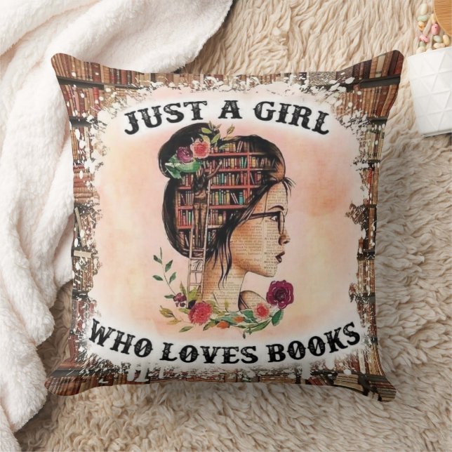 Book Lover Throw Pillow (Blanket)