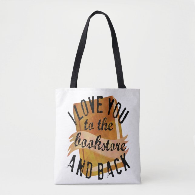 Book Lover Tote Bag, Reading Bibliophile Bag, Book Bag (Front)