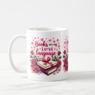 Book Lover Valentine Romantic Reading Aesthetic Coffee Mug
