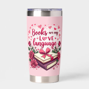Book Lover Valentine Romantic Reading Aesthetic Insulated Tumbler