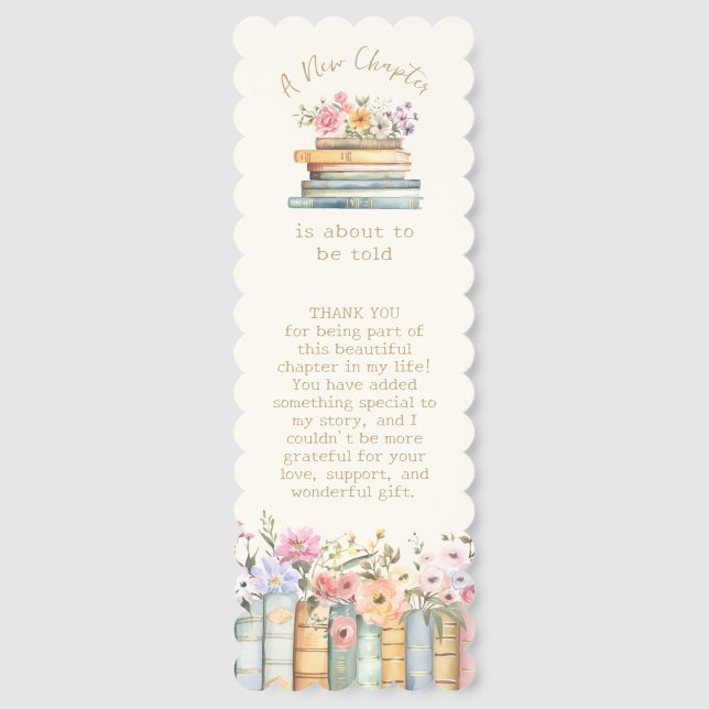 Book Lover Wildflowers Graduation Bookmarks (Front)
