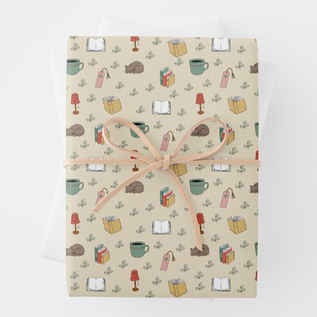 Book Lover Wrapping Paper Sheets (In situ)