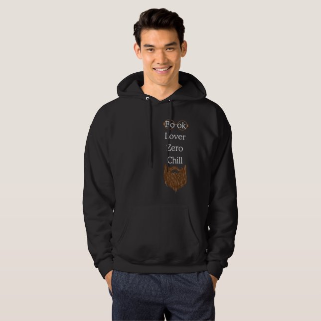 Book Lover Zero Chill Funny Reading Quote Hoodie (Front Full)