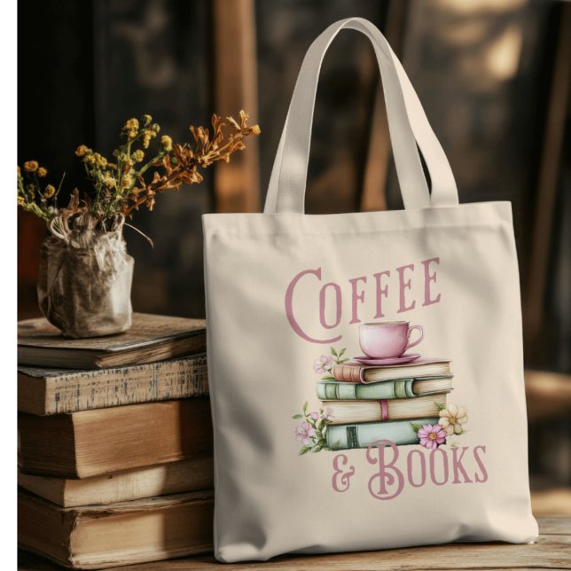 Book Lovers and Coffee Enthusiasts Tote Bag (Creator Uploaded)