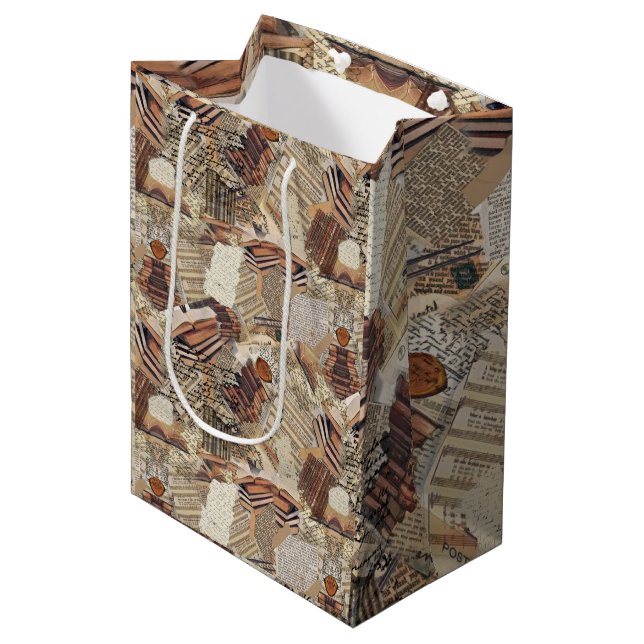 Book lovers and writers medium gift bag (Front Angled)