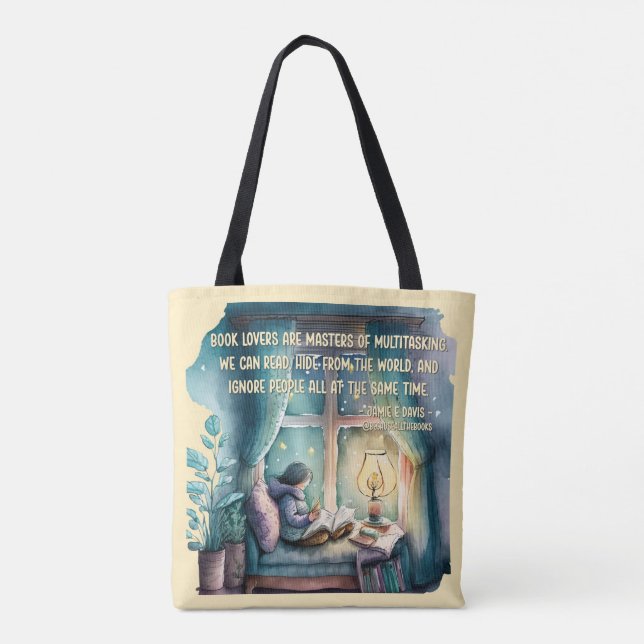 Book Lovers Are Masters of Multitasking  Tote Bag (Back)