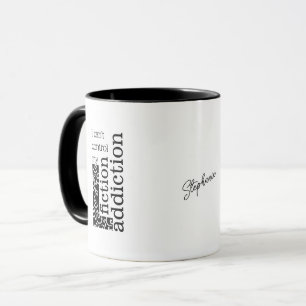 Book Lovers Bibliophile Readers Fiction Addiction Mug