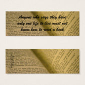 book lover's bookmark (Front & Back)