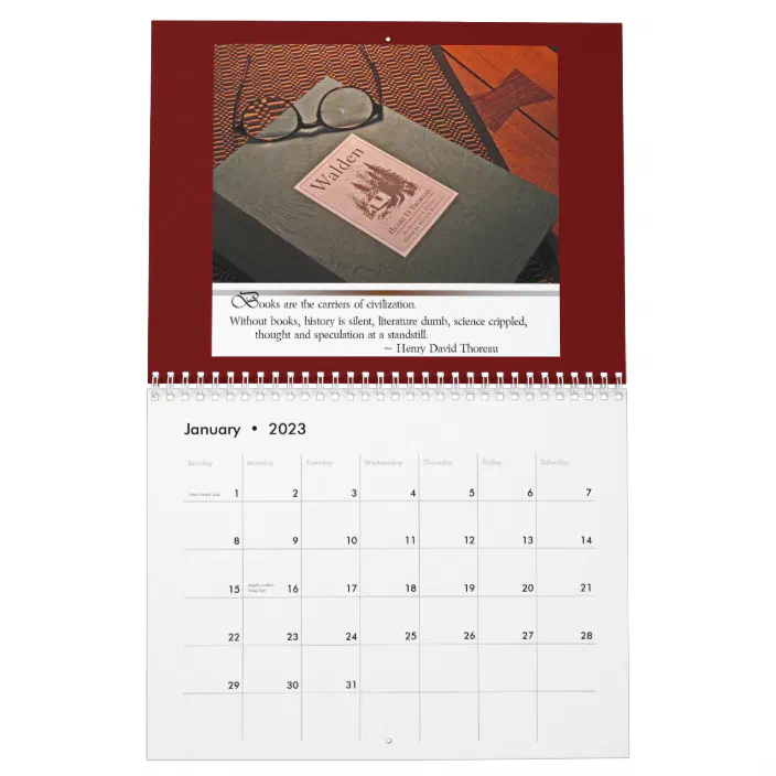 Book Lovers Calendar 2023 Book Lovers Calendar | Zazzle.com