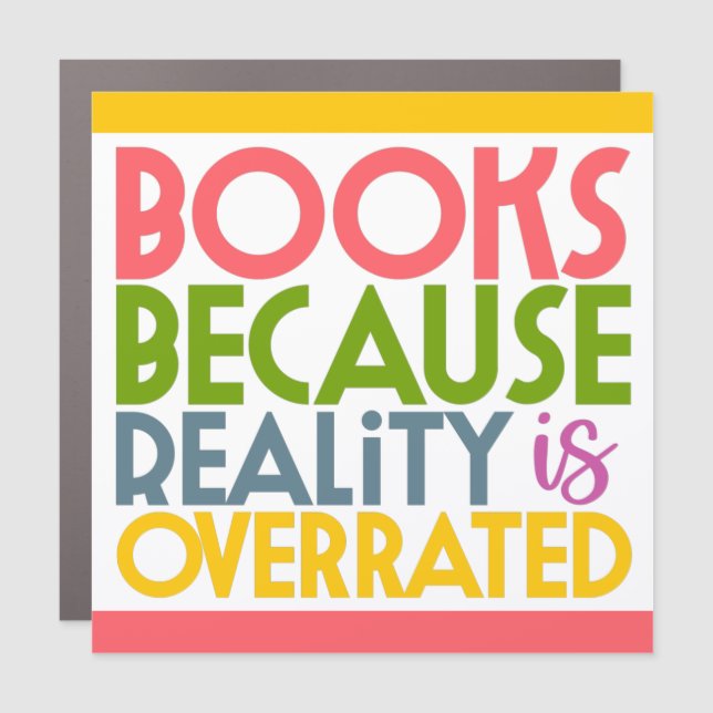 Book Lovers Car Magnet (Front)