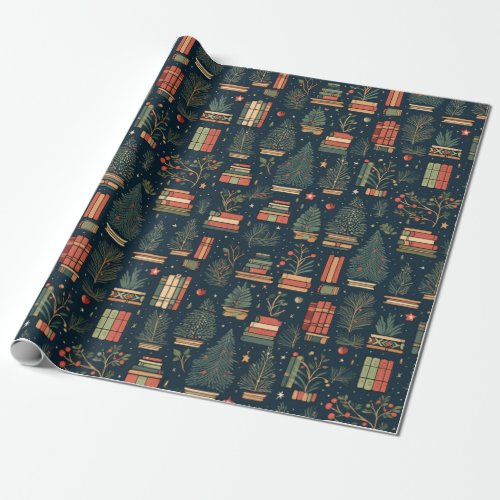 Book Lovers Christmas  Wrapping Paper
