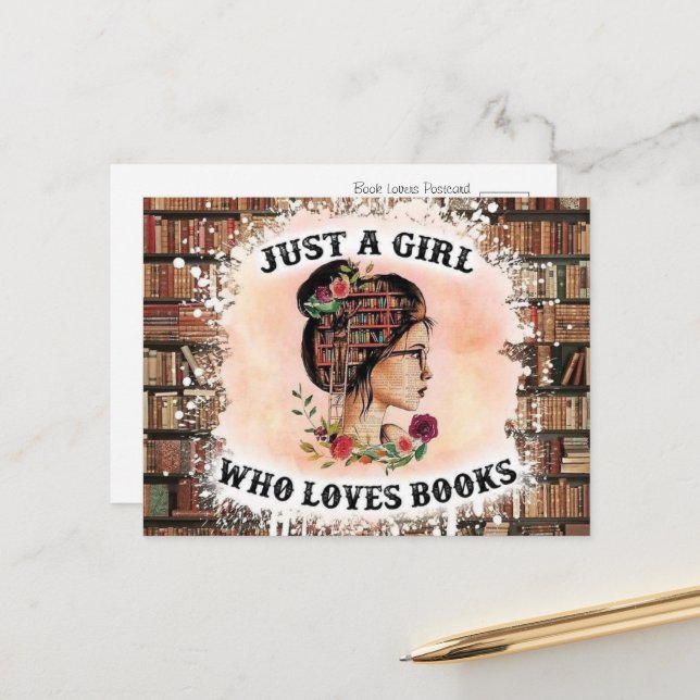 Book Lover's Delight Postcard (Front/Back In Situ)