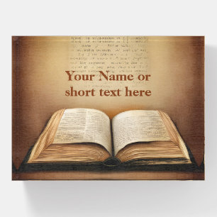 Book lovers design with vintage style - add text paperweight
