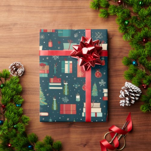 Book Lovers Dream Christmas Wrapping Paper