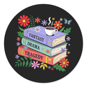 Book Lovers Fantasy Drama Tragedy Subtle 8647 Trum Classic Round Sticker
