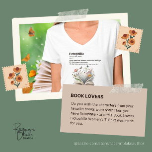 Book Lovers Fictophilia Womens T-Shirt