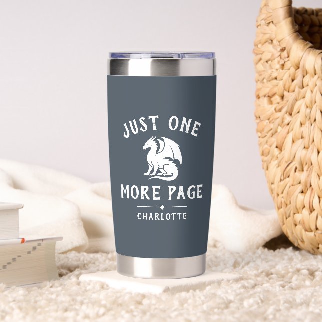 Book Lovers Funny Saying Fantasy Reader Custom Insulated Tumbler (Living Room (Rotated))