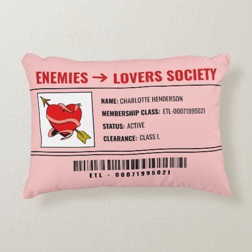Book Lover's Funny Trope Sayings Pink Custom Accent Pillow