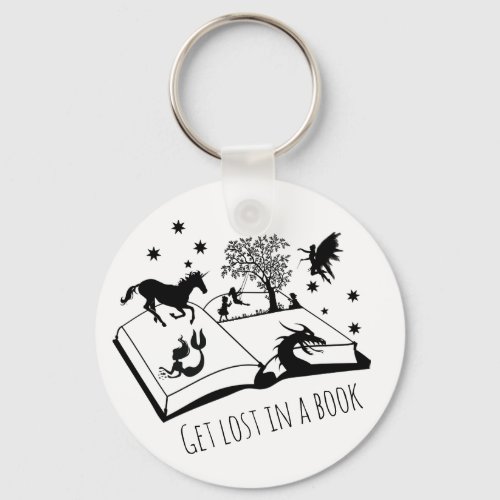 Book Lovers Get Lost in a Book Art Keychain
