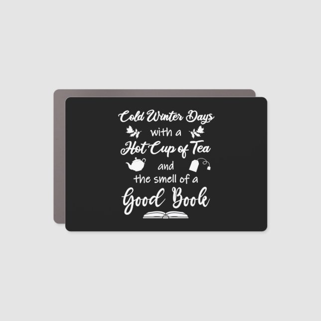 Book Lovers Gifts Christmas Reading Car Magnet (Front)