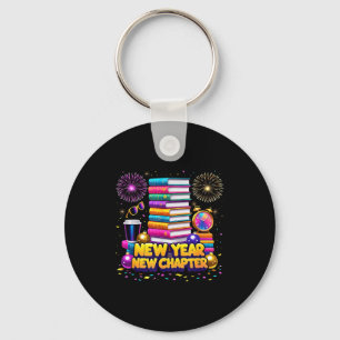 Book Lovers Happy New Year Chapter 2026 Bookworm F Keychain
