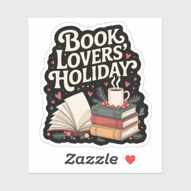 Book Lovers’ Holiday – Cozy Literary Christmas  Sticker (Sheet)