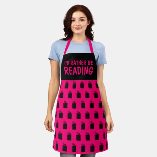 Book Lovers Id Rather Be Reading Apron