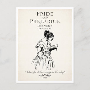 Book Lover's Jane Austen Reading Quote Postcard
