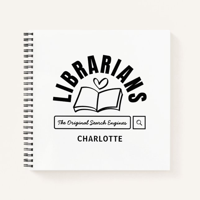 Book Lovers Librarian Funny Saying Spiral Notebook (Front)