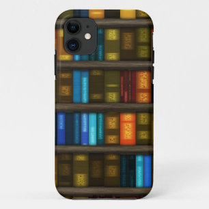 Book Lovers & Librarians Colorful Books on Shelf iPhone 11 Case