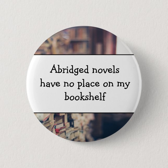 Book lovers, literature button (Front)