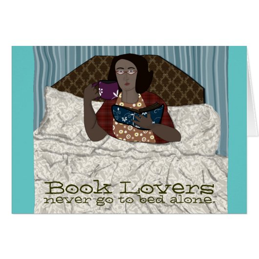 Book Lovers , never go to bed alone Cards (Front Horizontal)