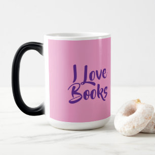 Book Lovers Pink Morphing Mug