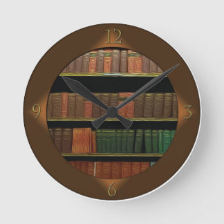 Book Lover's Round Clock