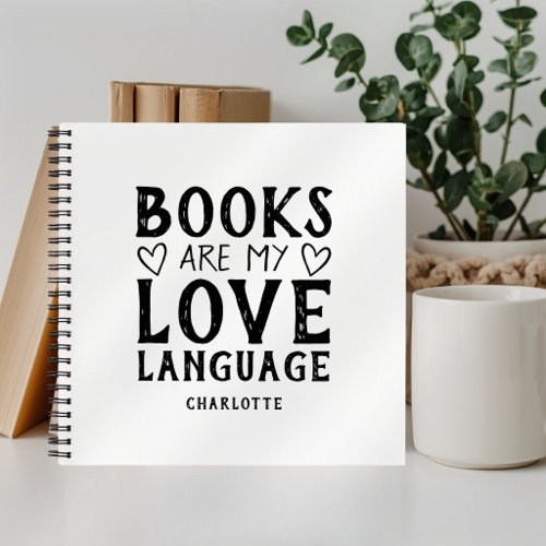 Book Lovers Saying Personalized Spiral Notebook