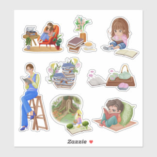 Book lovers stickers