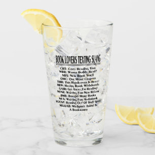 Book Lovers Texting Slang Dark Text Glass