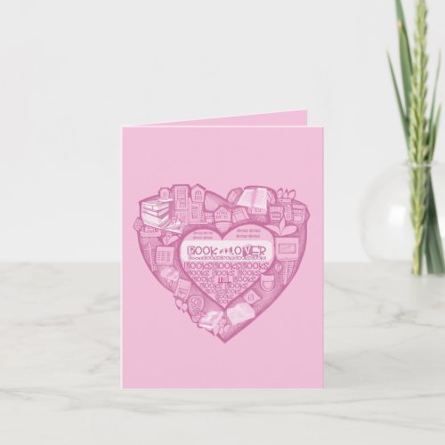 Book Lovers Valentine Note Card