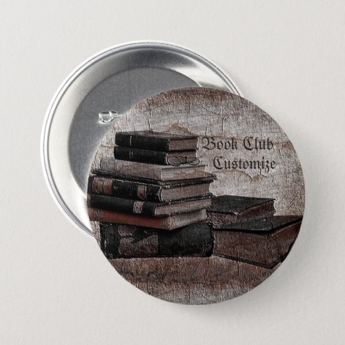 Book Lovers Vintage Book Club  Button