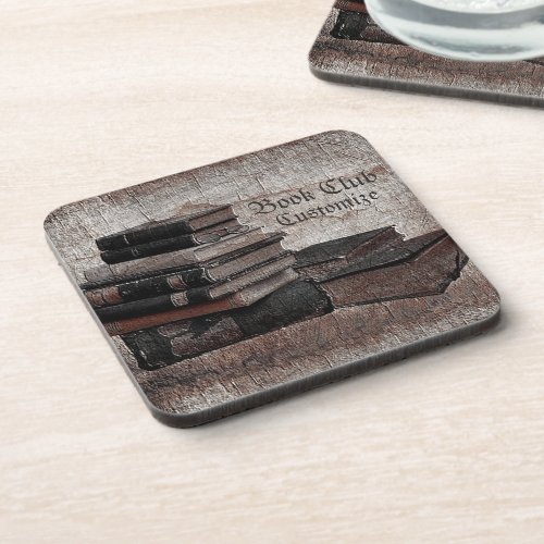 Book Lovers Vintage Book Club Coasters