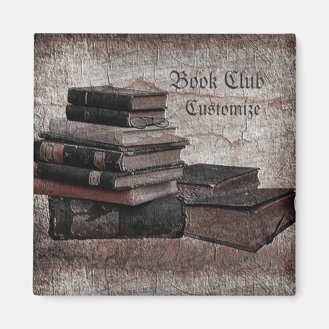 Book Lovers Vintage Book Club  Magnet (Front)