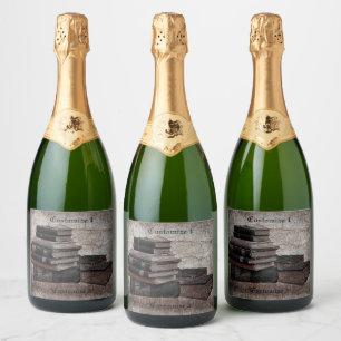Book Lovers Vintage   Sparkling Wine Label