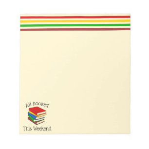 Book Lovers Weekend Notepad